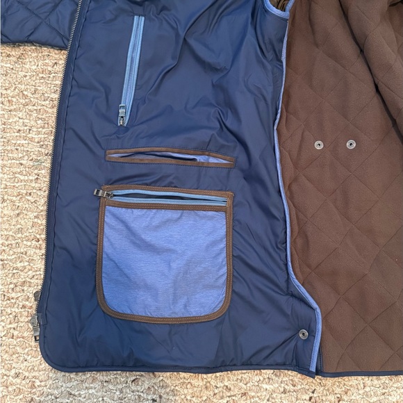 Peter Millar Navy Suffolk Quilted Travel Coat - Picture 10 of 12